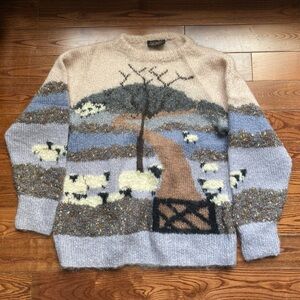 Vintage Selina Knitwear Sweater / Size Large / AOP / Rare